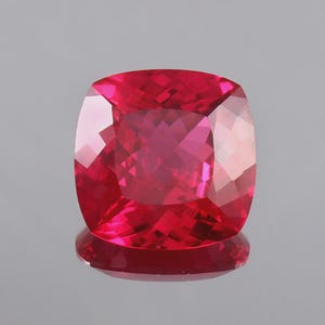 22x22 MM AAA Flawless Blood Red Mozambique Ruby Cushion Cut Gemstone, High Quality Museum Grade Ruby for Jewelry Making