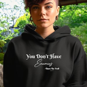 Anime Hoodie Vinland Saga Hoodie Anime Gift Birthday Gift Hoodie You Don&#39;t Have Enemies Vinland Saga Hoodie Thors The Troll Hoodie Thorfinn