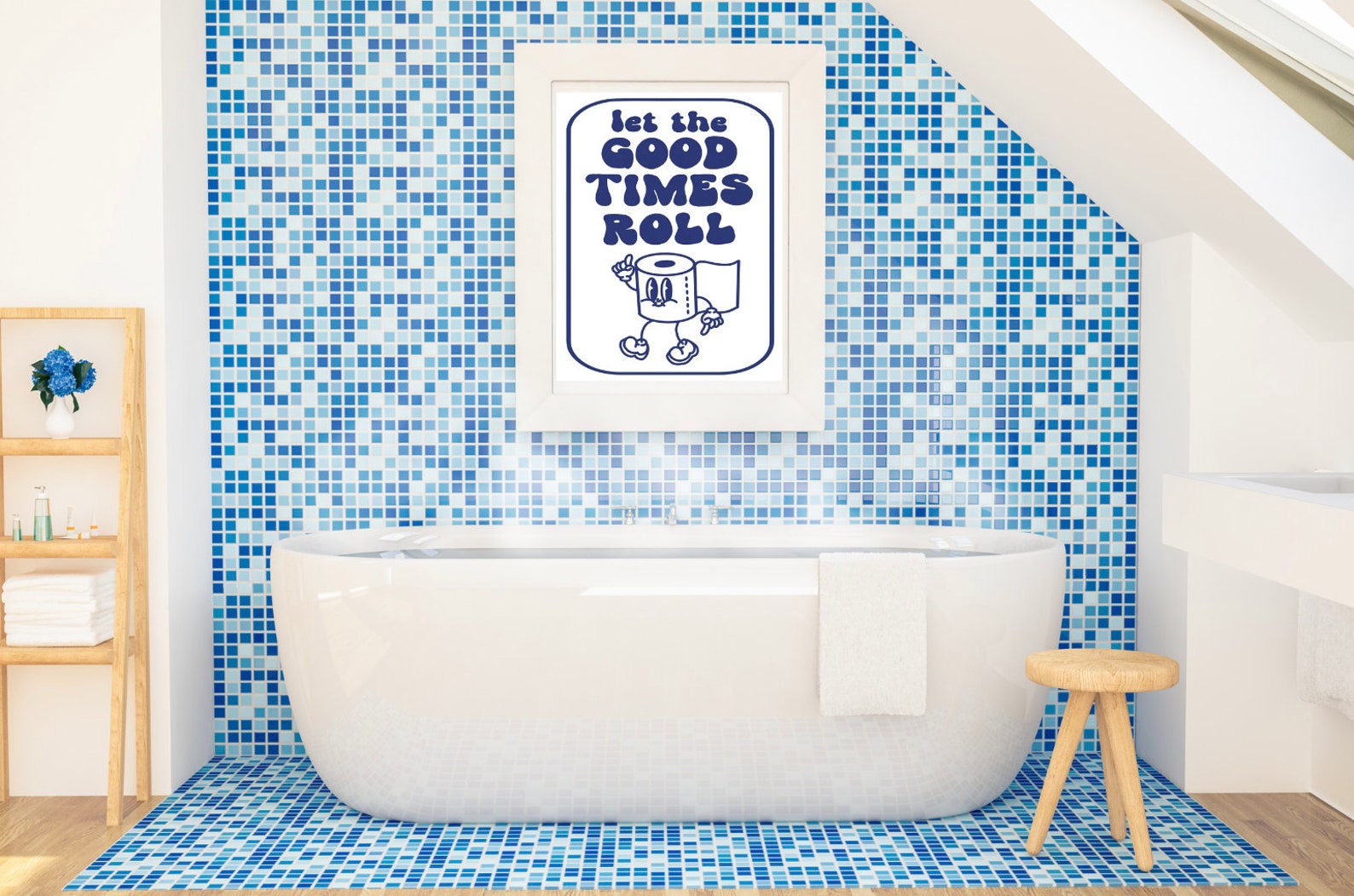 Let the Good Times Roll Poster- Funny Bathroom Poster- Bathroom Decor ...