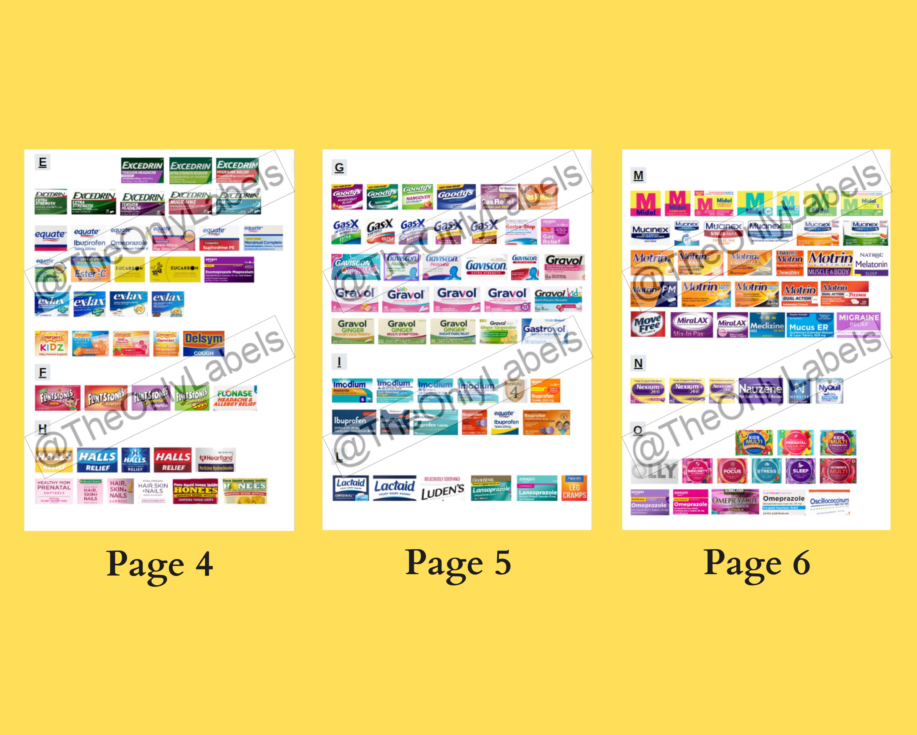US Pocket Pharmacy Labels, Printable Pill Case Labels