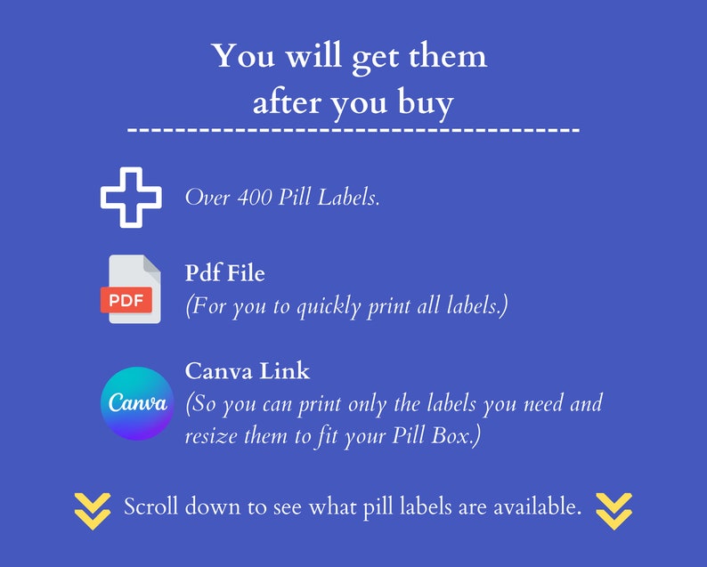 Ultimate Pocket Pharmacy Labels, Printable Pill Case Labels, Over 400 Pill Labels, Pill Organizer, Canva Template image 2