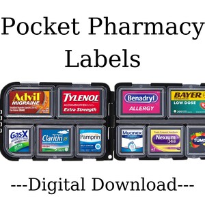 Pocket Pharmacy Labels Printable Pill Case Labels Pill - Etsy