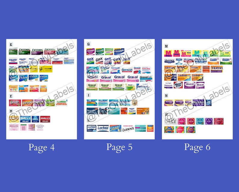 Ultimate Pocket Pharmacy Labels Printable Pill Case Labels Etsy