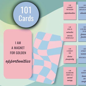 I AM Affirmation Cards (101 Powerful Mantras) + FREE Manifestation Journal – Abundance, Self-Love & Spiritual Growth - Printable Card Deck