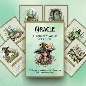 Mazzo di carte Oracle: Sussurri dall'invisibile. 72 carte Oracle stampabili per i decisori • Carte di chiarimento sì/no e ALTRO • Da stampare
