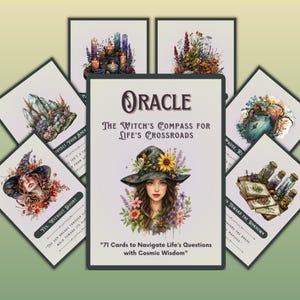 Oracle Card Deck: duidelijkheid op het kruispunt. 71 afdrukbare heksengidskaarten voor gedurfde keuzes • Verduidelijkende antwoorden (ja/nee) om af te drukken
