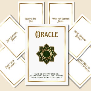 Baraja de cartas del Oráculo: El Oráculo de la Claridad Dorada • Cartas de aclaración Guía de Sí/No/Flujo • Cartas del Oráculo Imprimibles • Baraja Imprimible DIY