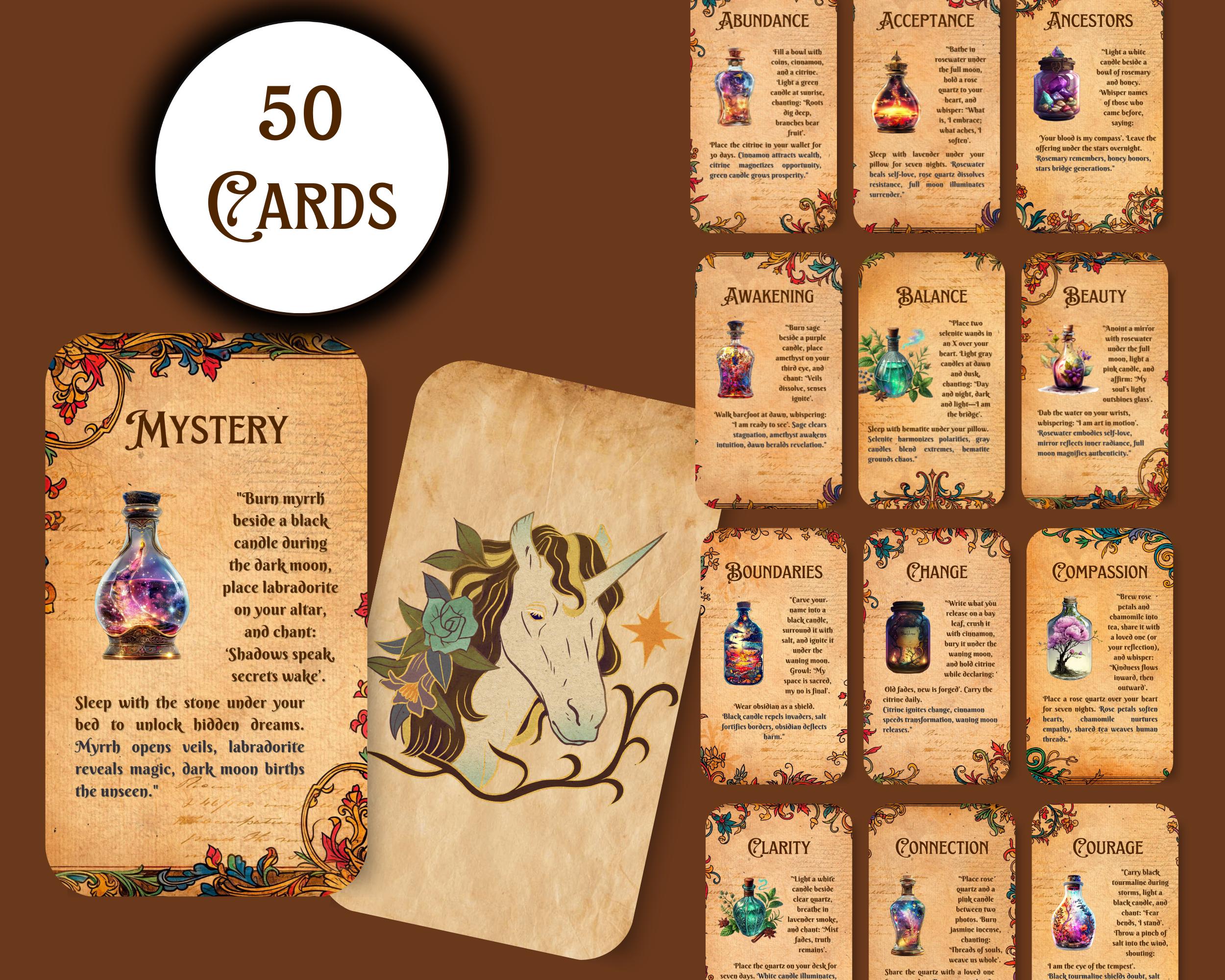 50 Oracle Cards With Spells & Rituals | Self-discovery, Shadow Work ...