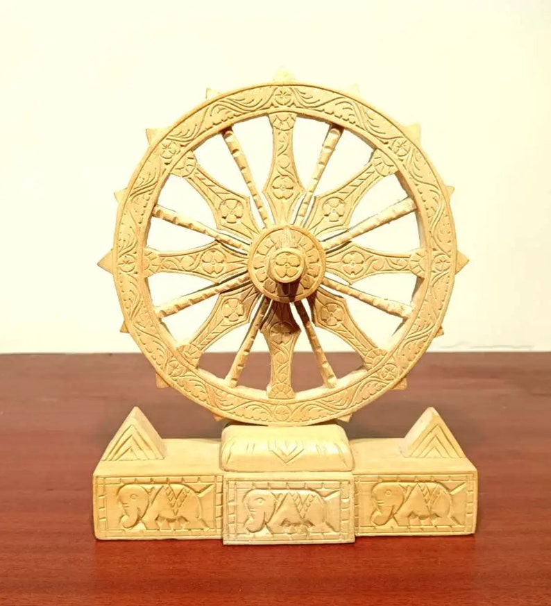 Handcrafted Wooden Konark Wheel image 1