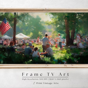 Samsung Frame TV Art America Celebration Frame TV Art, Fourth of July Wall Art, 4th July TV Art Digital Download, Memorial Day Tv Wallpaper
