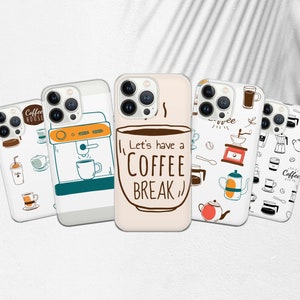 Coffee Phone Case Pattern Beans Hot  Cover fit for iPhone 17 Pro Max, 16 Plus, 15, 14, 13, XR, XS & Samsung S25, S24, A56, A55, Pixel 10, 9