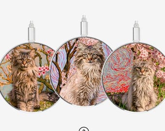 Cargador móvil con diseño de arte de Van Gogh, 15 W, carga inalámbrica, base con diseño de árbol de cerezo - Compatible con Qi para Apple iPhone, Google Pixel y Samsung.
