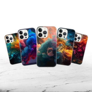 Abstract Phone Case With Multi Colored Cover fit for iPhone 15 Pro Max, 14 Plus, 13, 12, 11, XR, XS & Samsung S23, S22, A54, A53, Pixel 8, 7