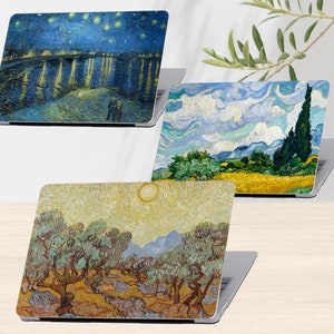 Painting Mac Book Case Art Laptop Cover, Vincent van gogh Hard Bumper, Brushes Print for MacBook M2 M1 Pro, Air 13 14 16 inch