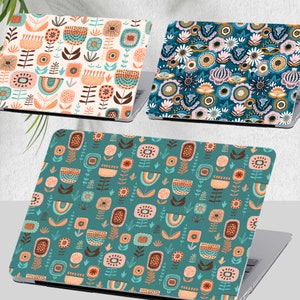 Flowers Mac Book Case Spring Laptop Cover, Blossom Hard Bumper, Elegant Print for MacBook M2 M1 Pro, Air 13 14 16 inch