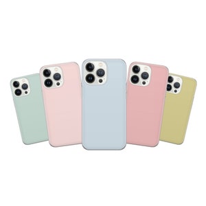 Light Blue Phone Case: Solid Pastel Soft TPU Cover