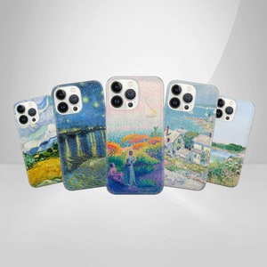 Painting Clouds Phone Case Famous Art Cover fit for iPhone 16 Pro Max, 15 Plus, 14, 13, 12, XR, XS & Samsung S24, S23, A55, A54, Pixel 9, 8