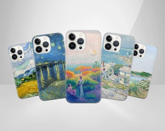 Painting Clouds Phone Case Famous Art Cover fit for iPhone 17 Pro Max, 16 Plus, 15, 14, 13, XR, XS & Samsung S25, S24, A56, A55, Pixel 10, 9