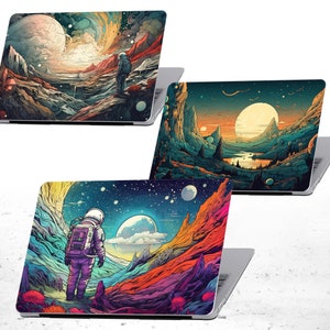 Celestial MacBook Case: Stars Moon Space Print Hard Bumper