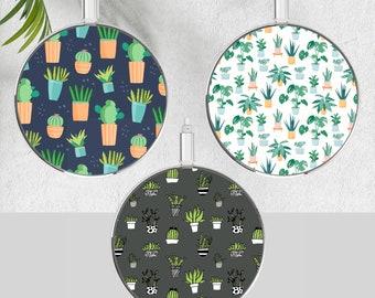 Cargador inalámbrico Greenery: base de carga Qi de 15 W