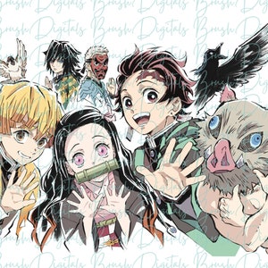 Anime Poster oder Karte Digitaldruck | Handgefertigter Druck | Demon Anime Digitale Poster, Wandkunst, Dekor, Geburtstagskarte | JPEG verfügbar