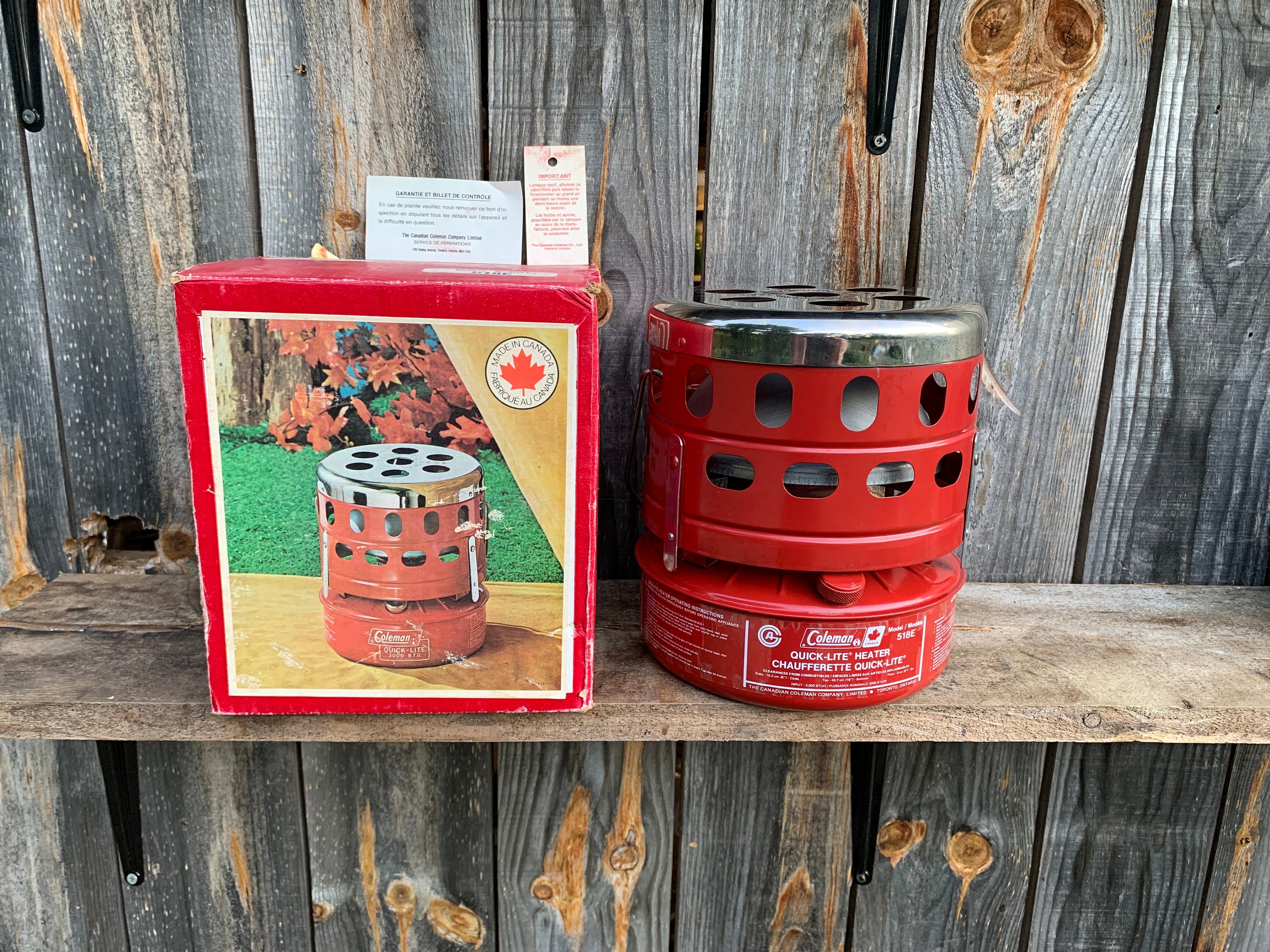 Very Rare Coleman Heater Canada Model 518E .date 2/1985 in Box - Etsy
