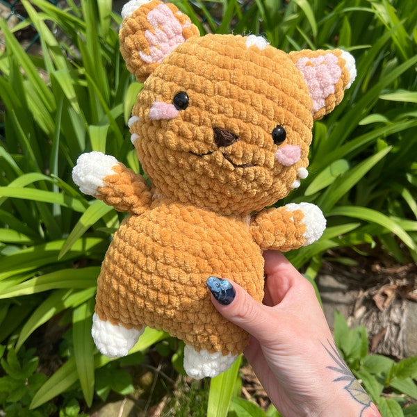 Cat Plush Crochet Amigurumi Orange Tabby Kitty Pet Owner Gift Under 50 Dollars