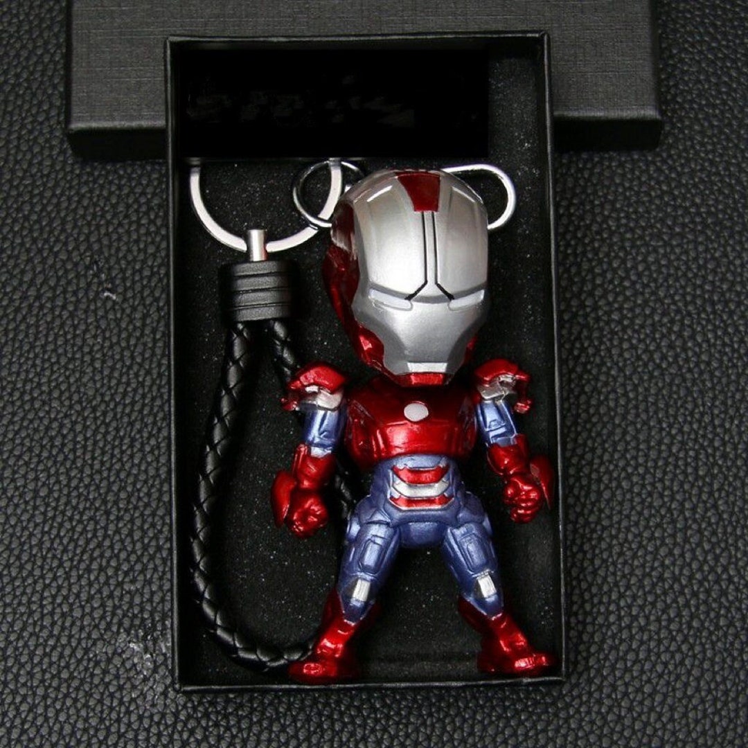 Cartoon Keychian Iron Man Keychains Avengers Keychain Etsy