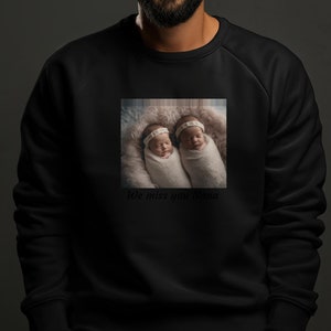 personalized sweatshirt photo and text, custom sweatshirt, custom gift, gift for her, Birthday Gift, Anniversary Gift, Wedding Gift image 4