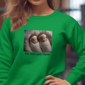 personalized sweatshirt photo and text, custom sweatshirt, custom gift, gift for her, Birthday Gift, Anniversary Gift, Wedding Gift image 5