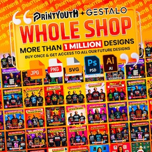 Whole Shop T-Shirt Design Bundle, Complete Shop Bundle,  T Shirt Sublimation Bundle, T Shirt Designs For Men & Woman, Digital Download