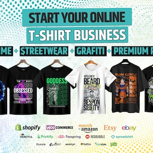 15,000+ Anime, Graffiti, Streetwear T Shirt Design Bundle, T Shirt Sublimation Bundle, T Shirt Designs For Men & Woman, Digital Download