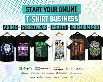 15,000+ Anime, Graffiti, Streetwear T Shirt Design Bundle, T Shirt Sublimation Bundle, T Shirt Designs For Men & Woman, Digital Download