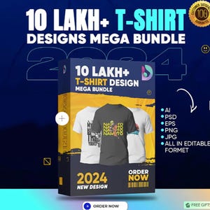1,000,000+ MEGA T-shirt Designs, All In One Bundle, T-shirt Design Bundle, These Designs Will Grow Your Business Fast