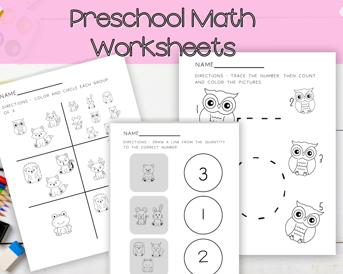 Preschool Math Worksheets Number Worksheets 24 Pages Math Worksheets ...
