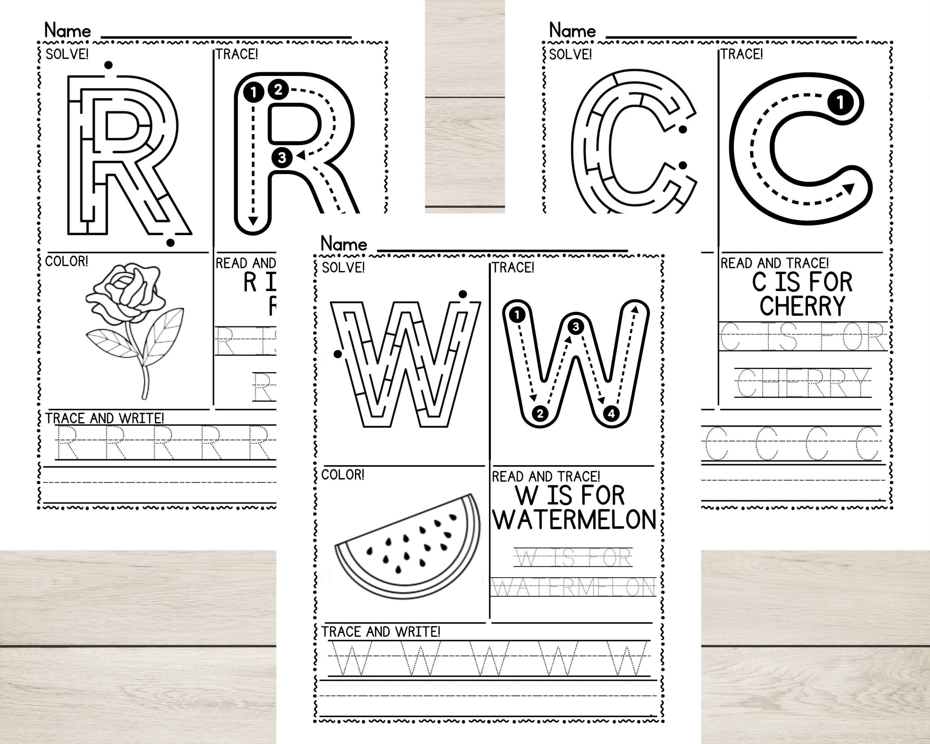 Tracing Alphabet Tracing Pages Homeschool Printables - Etsy