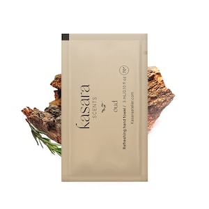 Oud Fragrance towels, 60 Wet Hand Wipes – Individually Wrapped, After meals, Weddings, Gatherings. Refreshing wipes in luxurious box