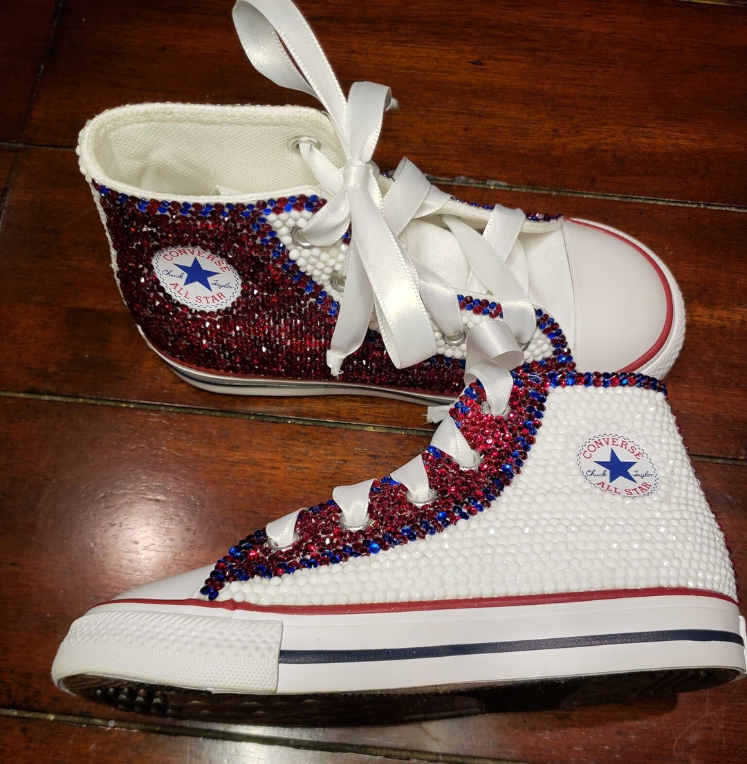 New Custom Rhinestone Shoes Hand Stoned Toddler High Top Sneakers ...
