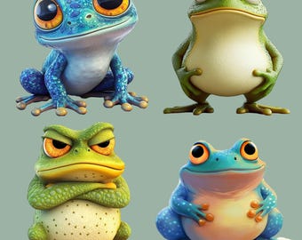 Süßer Frosch als PNG, PNGs zum ausdrucken (digitaler Download)