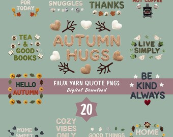 20 Herbst & Winter Zitate, häkeln, stricken, Weihnachten, Erntedank, Bücher, Tee, Herbst, KEIN Muster