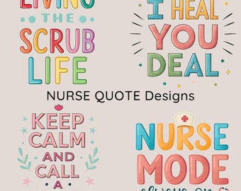 Nurse Quote PNG Bundle, 15 Watercolor Nurse Images, Nurse Sublimation, Shirt Designs, Medical Quotes, Nursing Bundle, Transparent PNGs