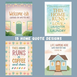 Funny Home Quotes Bundle, 15 Home Decor Quote Prints, Funny Apartment Decor, Funny Wall Art Downloads, Digital Art Print, Printable Wall Art