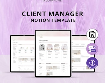 1:1 Client Management Notion Template for Freelancer, Coaching Client Tracker, Project Management Business Planner, Client Portal Notion