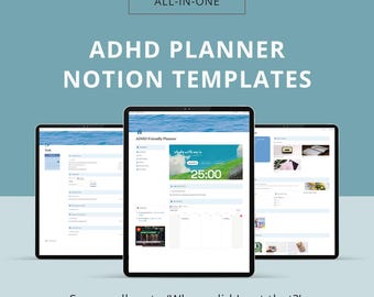 ADHD Life Planner: All-In-One Notion Template (Digital Download)