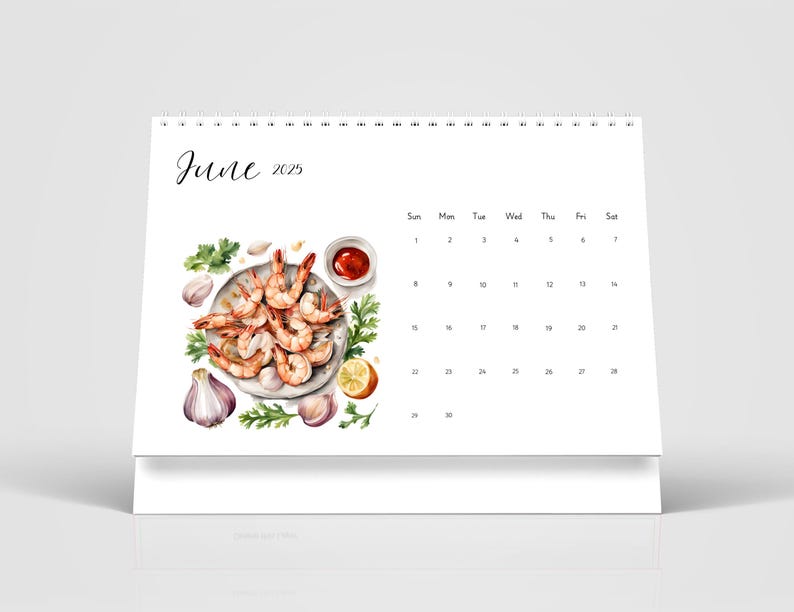 Printable 2025 Calendar, Calendar 2025 for Foodie, 2025 Calendar With ...