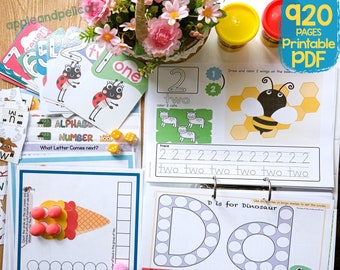Alphabet und Zahlen Arbeitsblätter, Ablaufverfolgung Arbeitsblatt Lernmappe, druckbare Vorschul-Lernressourcen