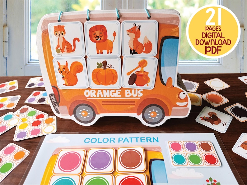 Color Sorting Activity for Kids, Color Matching Game, Toddler Color