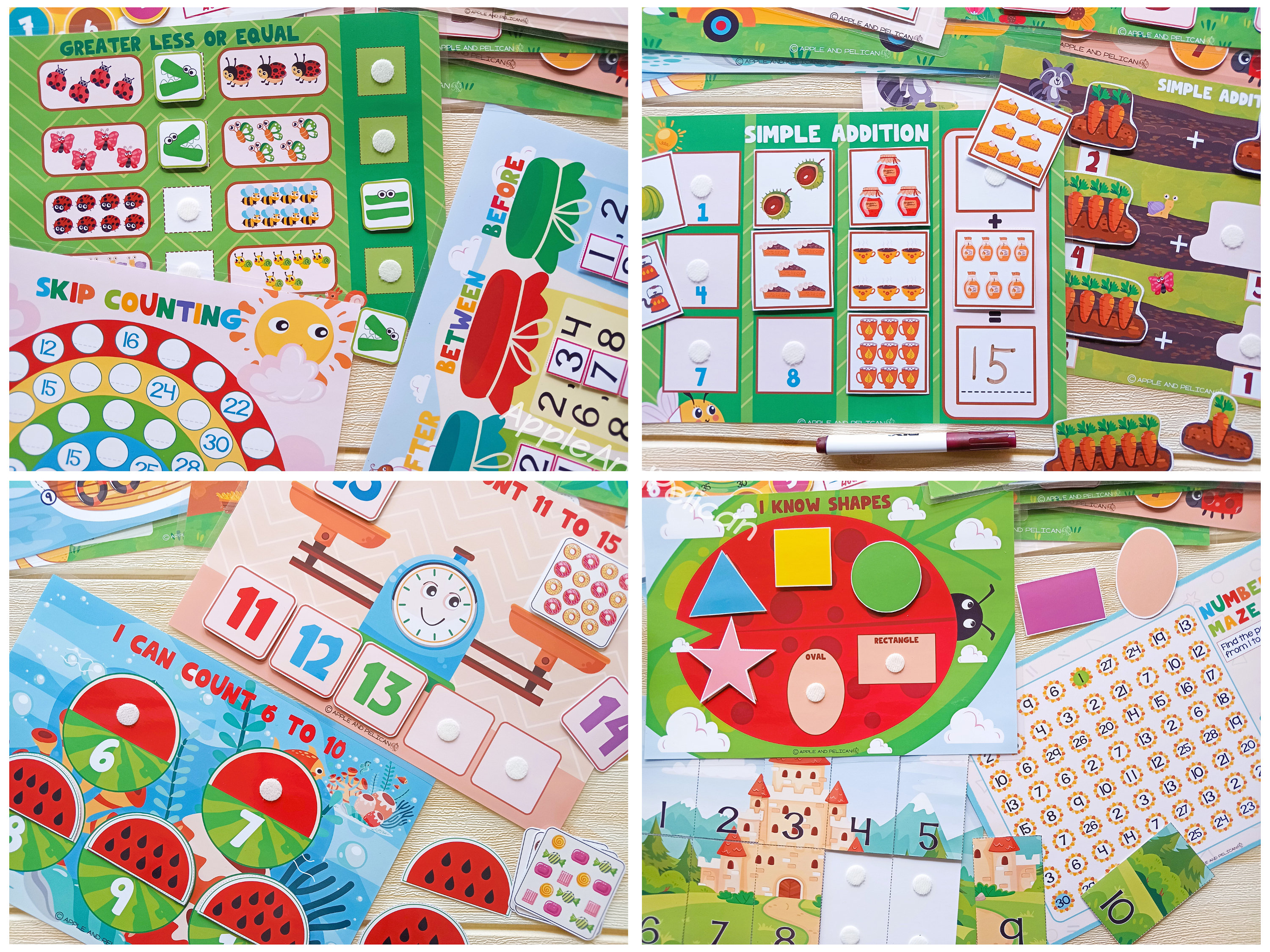 Maths Busy Book Toddler Busy Binder Printable Preschool Math Activities ...