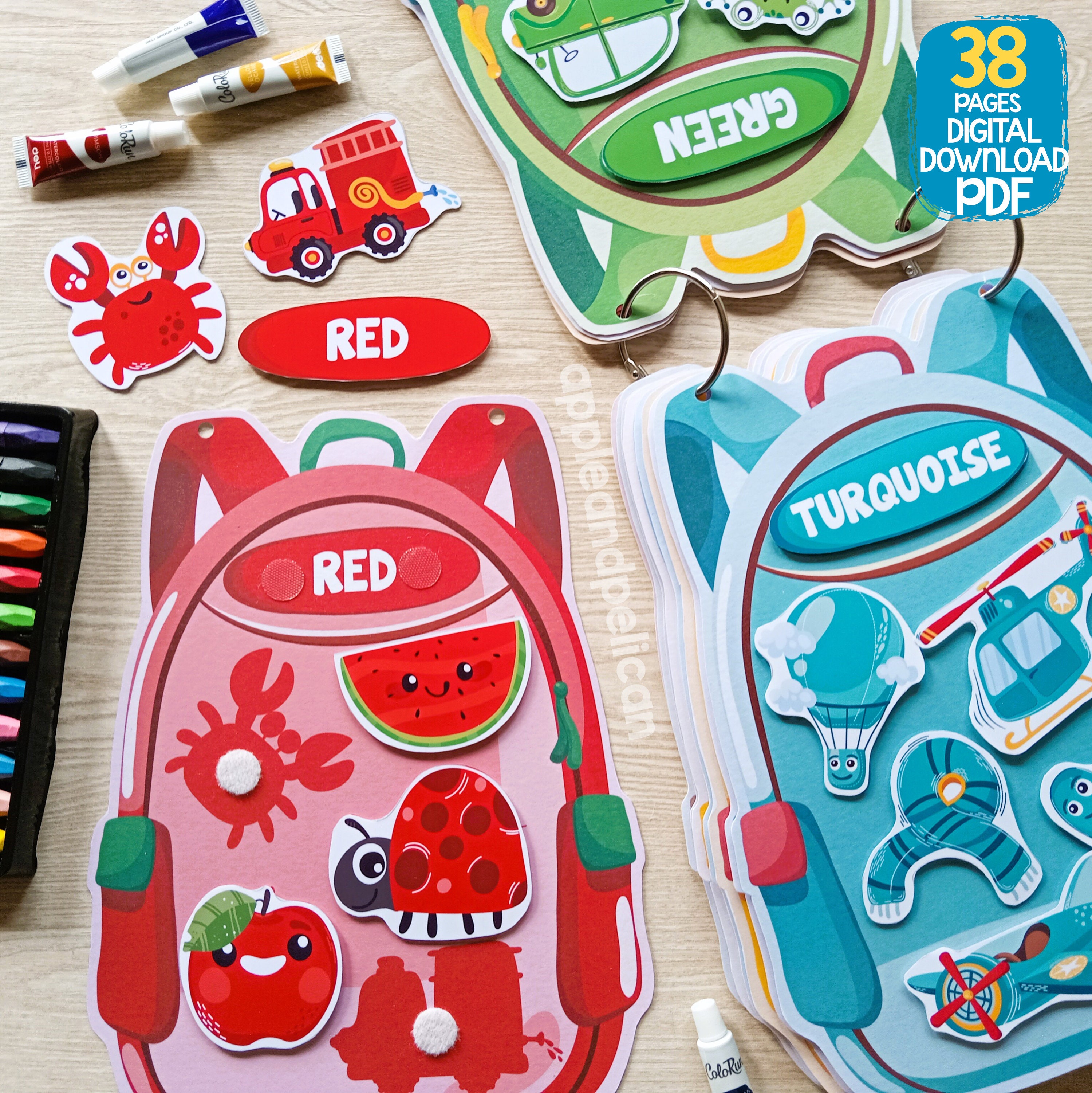 Color Matching Activity for Kids, Color Sorting, Toddler Color ...