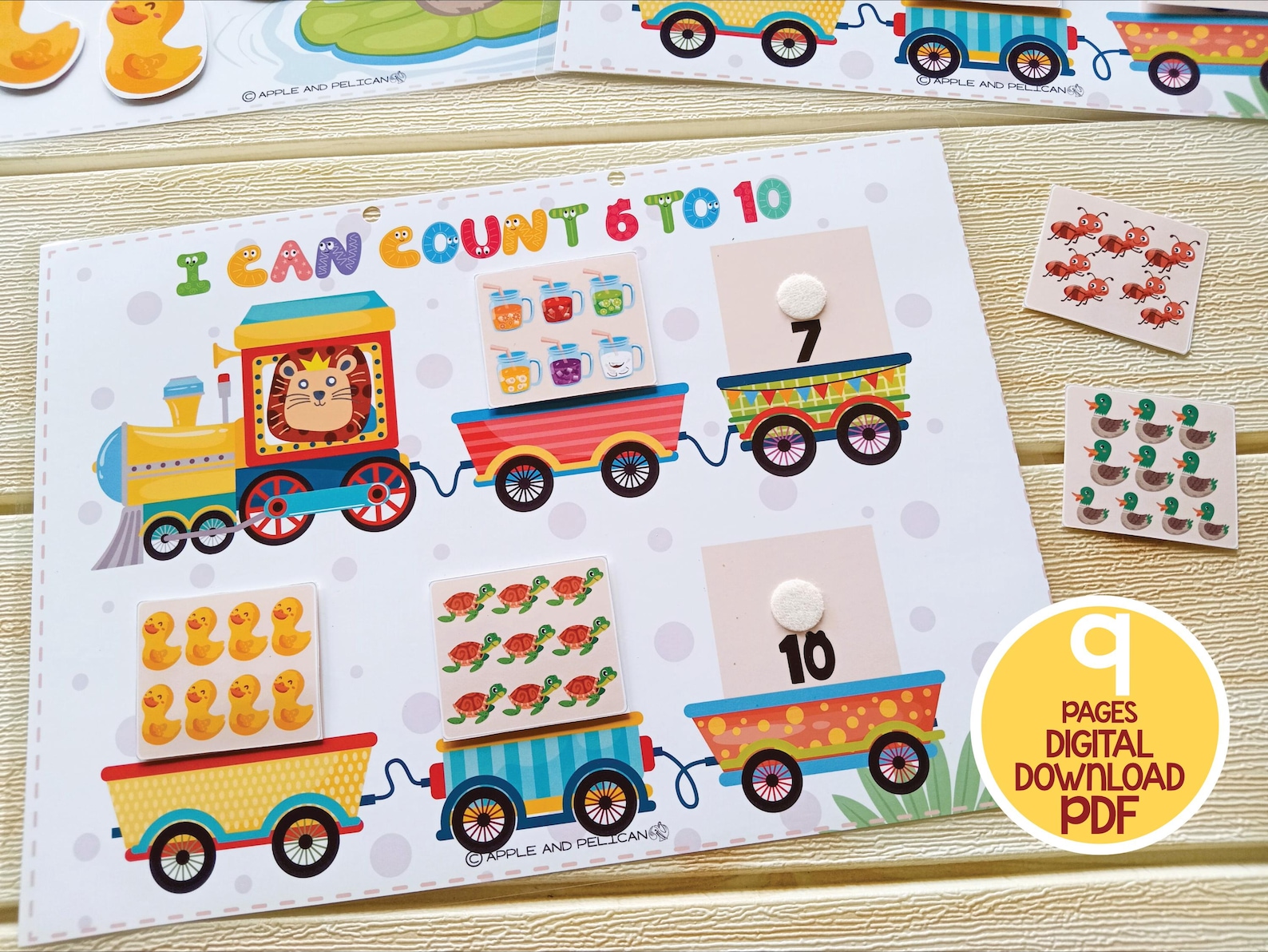 Counting Activity Practice, Printable Early Math Activity for Toddler ...